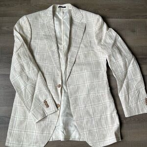 Suitsupply Cream Linen Blazer